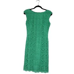 Ralph Lauren Women's Size 2 Crochet Lace Sheath Dress Lined Motague Back Zip